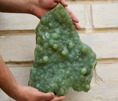 3766gm Geoda Prehnita Verde Geoda Espécimen Único Seleccionado Trozo de Curación 1837 Foto 1 de 4