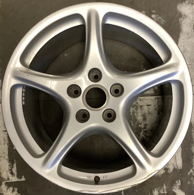 Porsche Boxster Cayman 05 06 07 08 67331 OEM wheel rim 19 x 9.5 Silver Rear - Image 1 of 4
