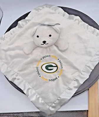 Nuevo Oso de Peluche Green Bay Packers Bebé Fanáticos NFL Bebé Lovey Borde Satinado Foto 1 de 4