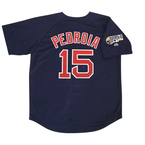 Dustin Pedroia 2007 Boston Red Sox Alt Navy World Series Jersey Men's (S-3XL) Cover