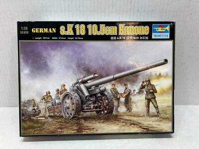 TRUMPETER 1/35 比例德国 S.K 18 10.5 厘米 KANONE 军用大炮模型套件 — 第 1/4 张图片