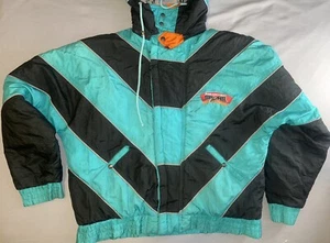 Chaqueta con capucha de jugador profesional vintage San Antonio Spurs verde azulado negra para hombre ajuste grande/XL - Imagen 1 de 13