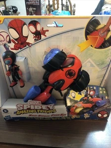 Marvel Spider and His Amazing Friends Miles Morales Glow Tech Techno Racer - Imagen 1 de 8