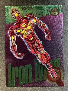 1994 Fleer Marvel Universe #7 Iron Man Power Blast Regenbogenfolie Neuwertig - Bild 1 von 2