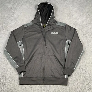 Batman Hoodie Boys Medium Full Zip Fleece Pockets Drawstring Sweatshirt - Picture 1 of 16