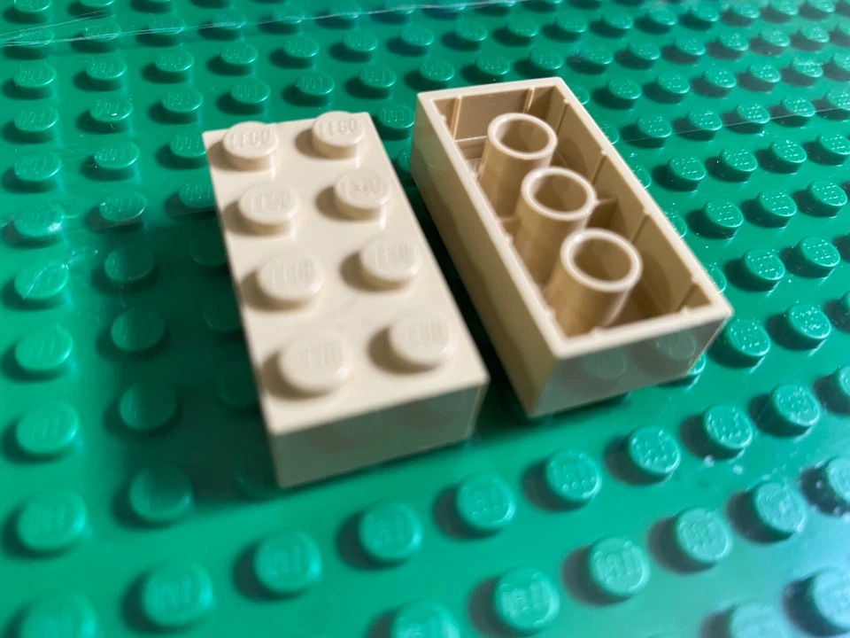 LEGO (3001) 2x4  MARRON CHIARO LIGHT BROWN BEIGE 1 Mattoncino Brick Basic Steine - Immagine 1 di 1