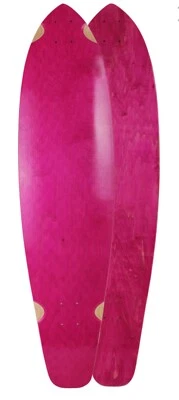 Rosa 40" X 9.75" Skate Long Board KICKTAIL BLANK DECK (Bordo Canadense) - Imagem 1 de 3