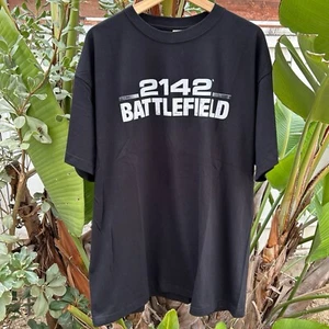 Vintage 2006 Battlefield 2142 Mech Graphic Tee Black XXL Gamer Shirt - Picture 1 of 3
