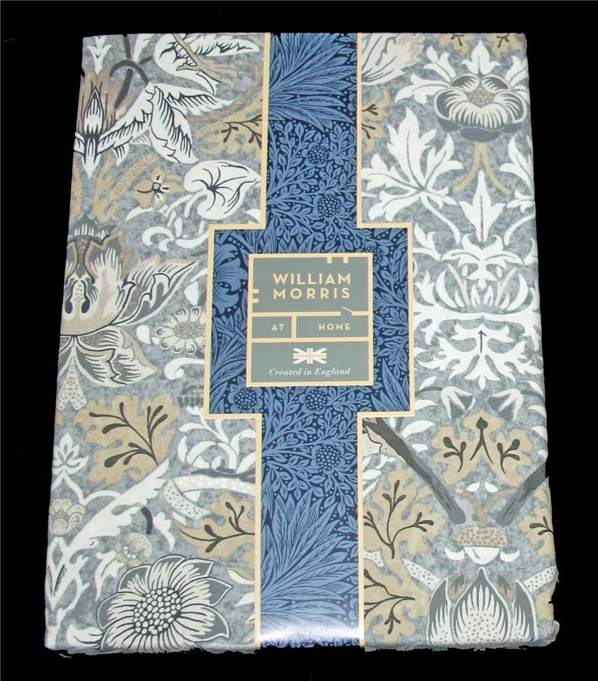 3-Pc William Morris STRAWBERRY THIEF Charcoal KING Duvet Set NICE QUALITY NIP - Image 1 of 1