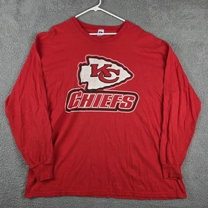 Vintage Kansas City Chiefs Shirt Herren XXL Rot Langarm Russell Athletic USA - Bild 1 von 9
