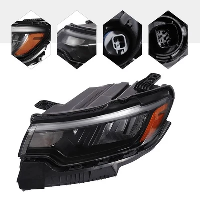 Headlight For 2022-2024 Jeep Compass Halogen Headlight w/ LED DRL Driver Side LH - Image 1 of 4