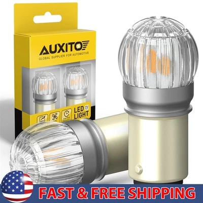 AUXITO Amber LED Turn 1157 Signal Indicator Parking Light Bulb Accessory 2/10x Foto 1 de 4