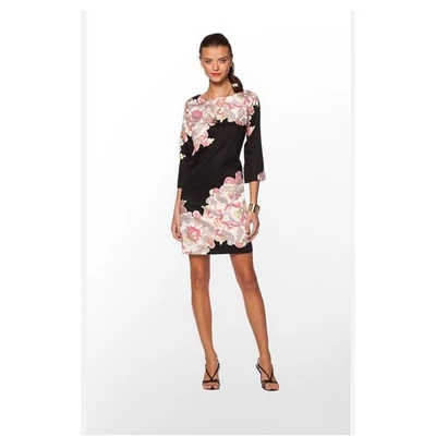 Vestido túnica Shauna para mujer Lilly Pulitzer talla 12 negro rosa formal Beachy Resort Foto 1 de 4