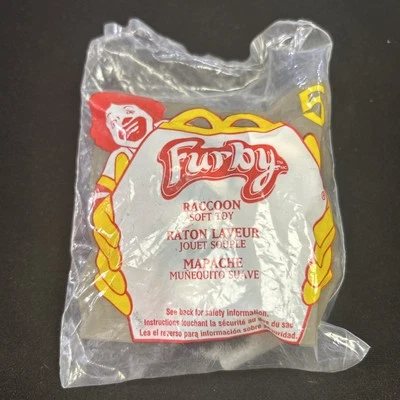 Juguete de comida feliz Furby Plush McDonalds 2000 - mapache #5 Foto 1 de 2