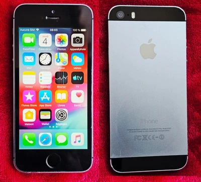 Apple iPhone 5s 32 Go - 4 " - Noir - (Désimlocké) -  État correct - Fonctionnel - Photo 1/4