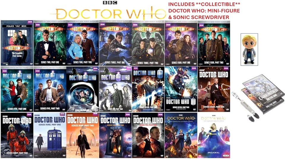 BBC Doctor Who - Complete DVD Collection WITH Mini-Figurine & Sonic Screwdriver - Image 1 of 1