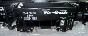 MDC “G” Ore Car D&RGW #3484 (smooth side) Blk W/White Letters &W /Metal Wheels - Picture 1 of 8