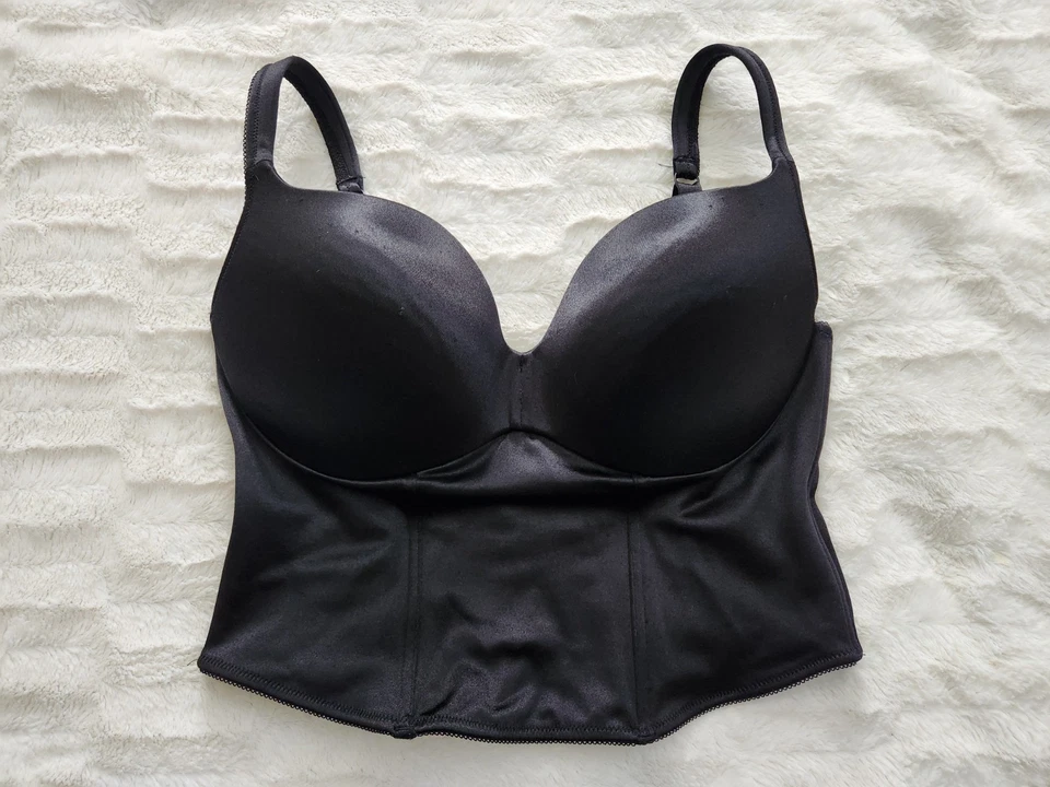 Sujetador corsé negro liso Cacique push up para mujer Plus 42 Foto 1 de 4