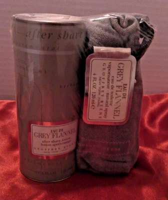 2 PIECE GEOFFREY BEENE GREY FLANNEL AFTER SHAVE & EAU DE TOILETTE 4OZ EACH - Image 1 of 4