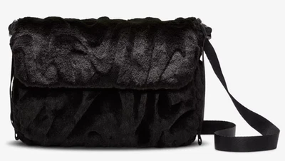 Nike Sportswear Futura 365 Faux Fur Cross-Body Bag (1L) Black FZ1326-010 - Image 1 of 4