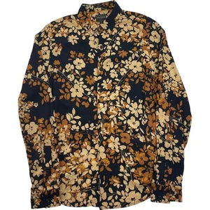 Guess Floral Print Long Sleeve Button-Up Shirt Slim Fit Multicoloured Mens XS - Picture 1 of 6