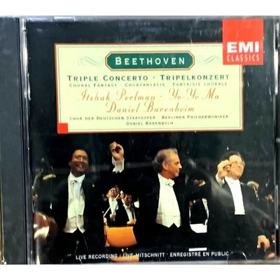 Beethoven: Triple Concerto NEW CD Itzhak Perlman, Yo Yo Ma, Daniel Barenboim Foto 1 de 2