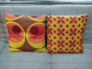2 X 70's 80's RETRO Cushion Covers 45 X 45 NEW Home Decor - Picture 1 of 4