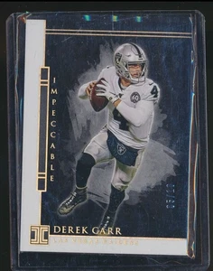 2020 IMPECCABLE GOLD /10 DEREK CARR RAIDERS - Picture 1 of 1