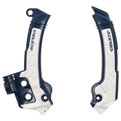 Protetores de quadro Acerbis X-Grip azul/branco para Husqvarna TX 300 (injeção de combustível) 2023-24 - Imagem 1 de 2
