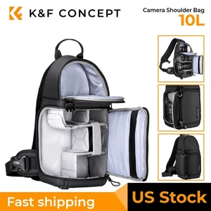 K&F Concept 10L Camera Sling Bag Crossbody Waterproof Camera Shoulder Backpack - Picture 1 of 50