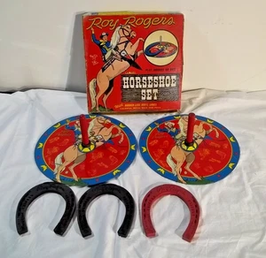 Vintage Roy Rogers Hufeisen Set mit Karton 1 Schuh fehlt - Bild 1 von 3