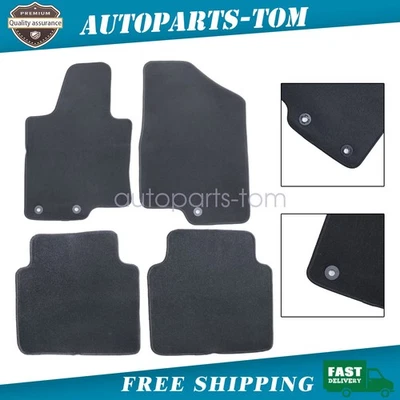 4X Alfombrillas delanteras y traseras alfombrillas para Hyundai Sonata 2010-2014 terciopelo negras nuevas Foto 1 de 4