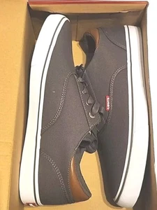 Zapatilla deportiva de lona gris carbón Levi's Ethan CT para hombre talla 10 - Imagen 1 de 11