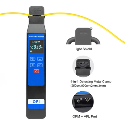 NEW Fiber Optic Identifier Built-in -50~+26dBm OPM+VFL：10KM Visual Fault Locator - Image 1 of 4