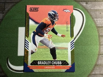 2021 Panini Score - Bradley Chubb Gold Dots /225 Denver Broncos - Image 1 of 3
