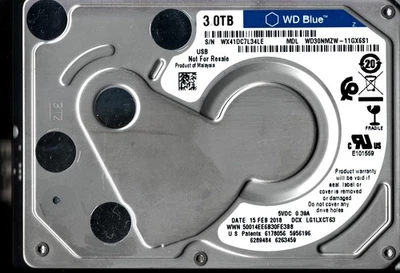 WD30NMZW-11GX6S1 S/N: WX41D WESTERN DIGITAL 3TB MALAYSIA FEB 2018 - Image 1 of 2