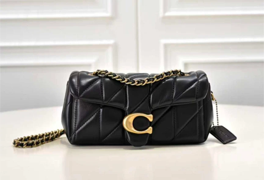 Coach Tabby Quilted Shoulder Bag 20 Pewter/Black CP149