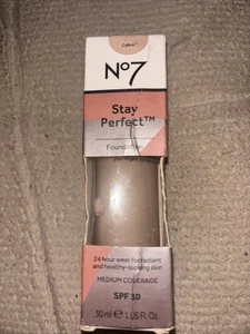 No 7 Stay Perfect Foundation Calico All Skin Types 24 hours wear SPF 30 30ml - Picture 1 of 1