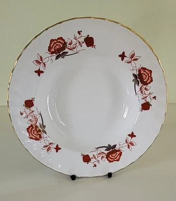 7 x Royal Crown Derby Bali Rimmed Soup Bowls 22 cm Wide - Image 1 of 2