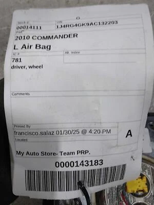Used Steering Wheel Air Bag fits: 2010 Jeep Commander driver wheel Grade A Foto 1 de 4