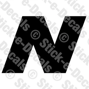 JERSEY LETTER N Vinyl Die Cut Decal Sticker - Sport Athlete Alphabet Text - A4 - Picture 1 of 2