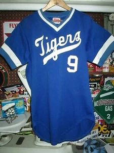 WILSON Vtg 80s 90s Game Worn TIGERS Baseball Jersey Memphis State ?? Sz 40 USA - Picture 1 of 9