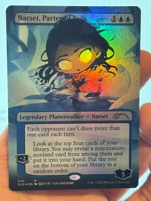 1X FOIL Narset, Parter of Veils BORDERLESS NM MTG Magic Secret Lair Hasbro Chibi - Image 1 of 4