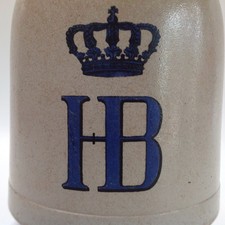 Antique German Hb Lidded Beer Stein Merckelbach & Wick 1/2 Litre 3023 Krug Rare