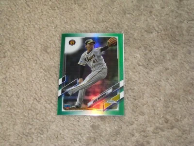 2021 Topps Chrome NPB Shoki Murakami Japan Rookie RC #65 Green Refractor #/99 - Image 1 of 2
