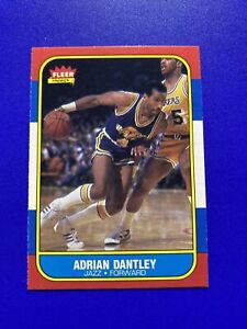 1986 Fleer Basketball - ADRIAN DANTLEY #21 - Utah Jazz HOF 