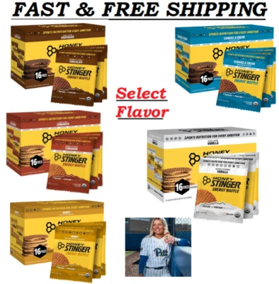 Waffle orgánico Honey Stinger, Energy, 16,96 onzas (paquete de 16) - Seleccionar sabor Foto 1 de 4