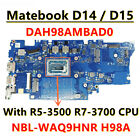 For Huawei Honor Nbl-Waq9hnr Matebook D15 D14 Motherboard R5-3500 Cpu 8Gb-Ram