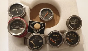 Vintage Gauge Set - Amperes Water Temperature Air Pressure Oil Pressure - Bild 1 von 1