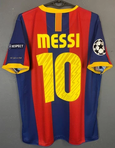 MEN FC BARCELONA 2010/2011 LIONEL MESSI UEFA SOCCER FOOTBALL SHIRT JERSEY SIZE S Cover